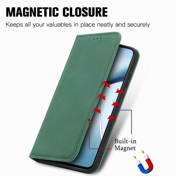 OEM - Mobilfodral för Samsung Galaxy S26 Konstläder Magnetisk - Grön