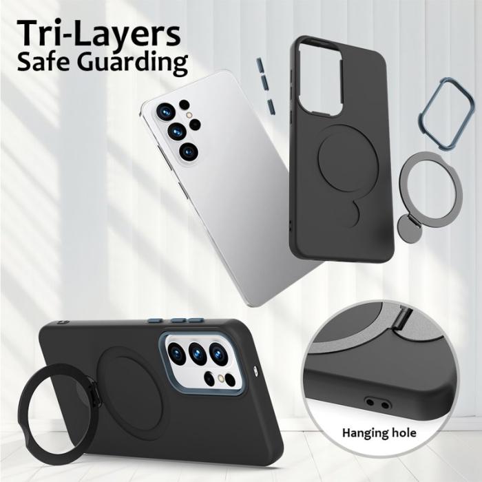 OEM - Mobilskal för Samsung Galaxy S26 Ultra Magnetiskt Ring Kickstand - Svart