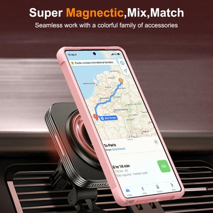 OEM - Mobilskal för Samsung Galaxy S26 Ultra Magnetiskt Ringhållare TPU + PC - Rosa
