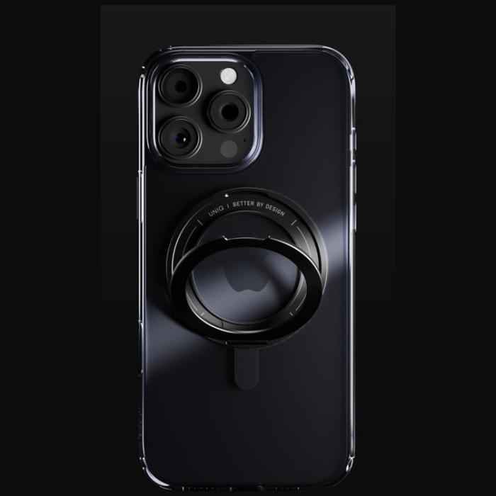 UNIQ - UNIQ iPhone 16 Pro Max Mobilskal Swivix 360 Kickstand - Svart