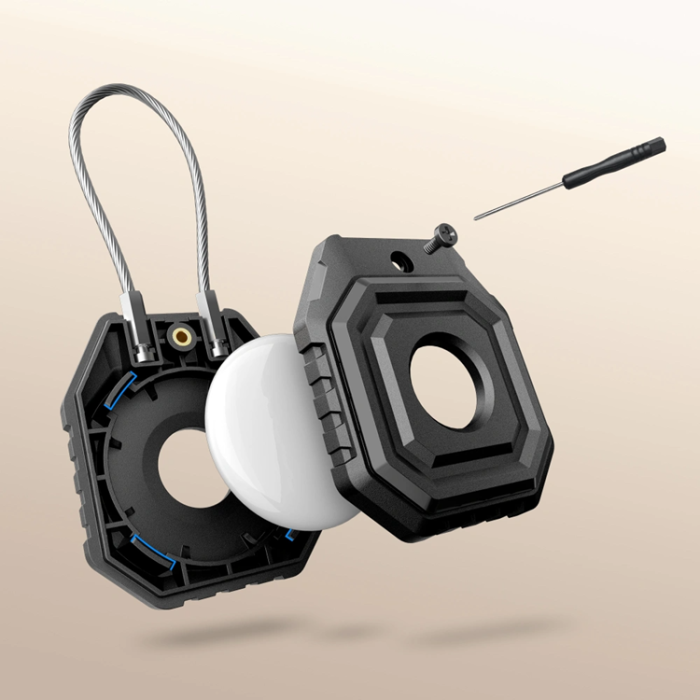 Tech-Protect - Tech-Protect Apple Airtag 1/2 Kevlar Seal - Svart