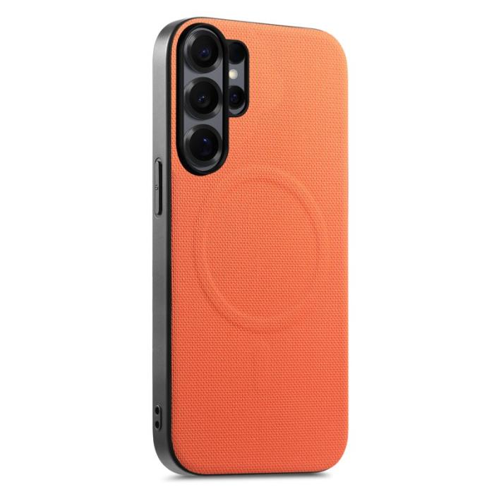 OEM - Mobilskal för Samsung Galaxy S26 Ultra Magnetiskt Konstläder + TPU - Orange