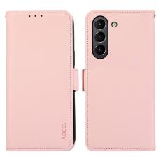 ABEEL - ABEEL RFID-Skydd Konstl&auml;der Pl&aring;nboksfodral f&ouml;r Samsung Galaxy S21 FE 5G - Rosa