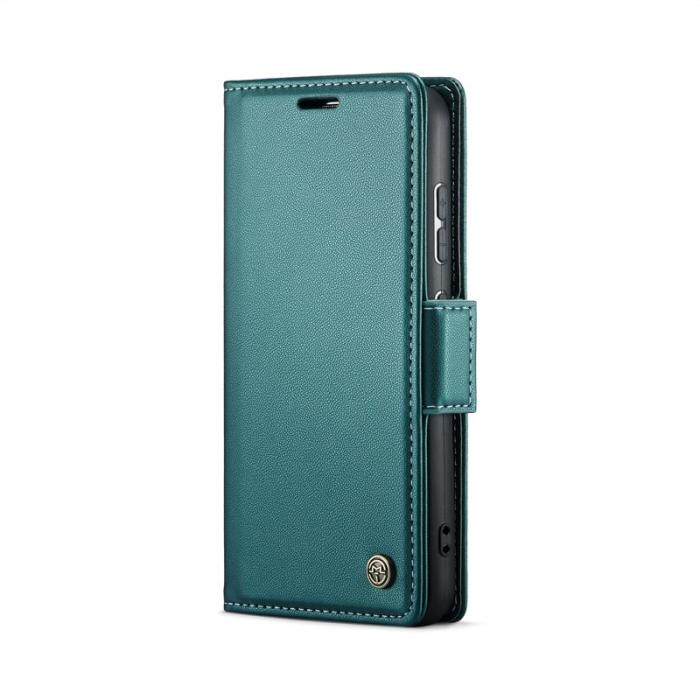 Caseme - CASEME Plånboksfodral Konstläder för Samsung Galaxy S25 - Grön