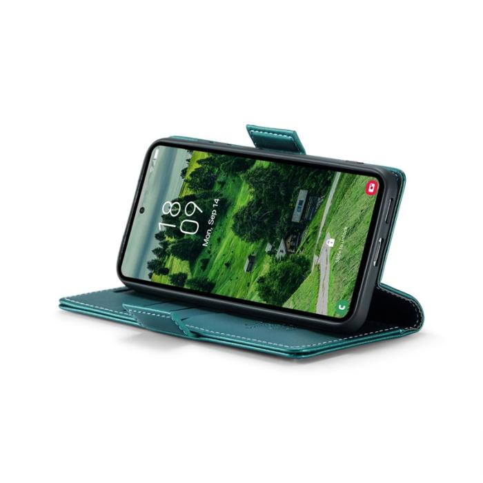 Caseme - CASEME Plånboksfodral Konstläder för Samsung Galaxy S25 - Grön