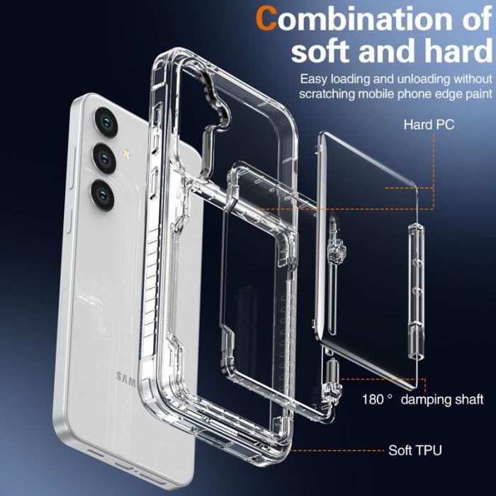 OEM - Mobilskal till Samsung Galaxy S26 / S26 Pro Plast Med Kortfack Ställ Transparent