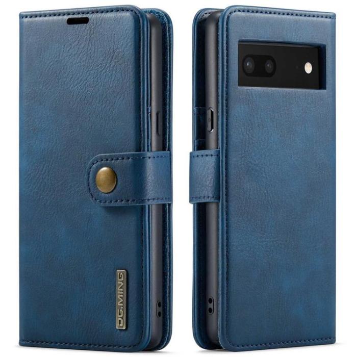DG.MING - DG.MING Google Pixel 7 Plånboksfodral Detachable 2in1 Äkta läder - Blå