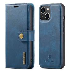 DG.MING - DG.MING iPhone 14 Plus Pl&aring;nboksfodral &Auml;kta l&auml;der Magnet Bl&aring;