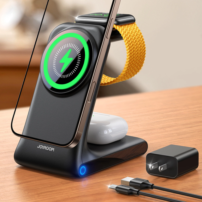 Joyroom - Joyroom MagSafe Trådlös Laddare iPhone, Apple Watch, AirPods