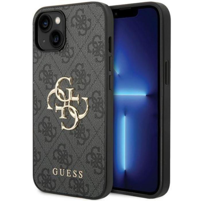 Guess - Guess iPhone 15 Plus Mobilskal Big Metall Logo - Grå