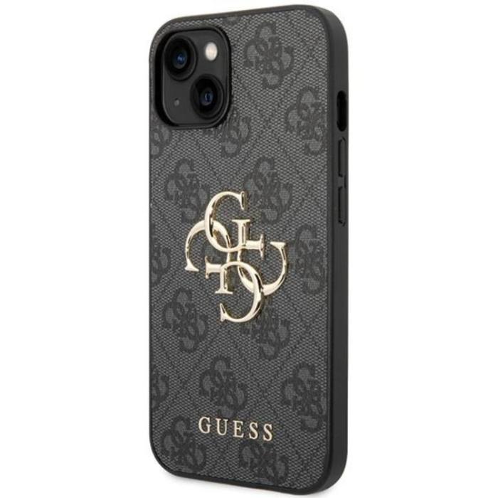 Guess - Guess iPhone 15 Plus Mobilskal Big Metall Logo - Grå