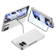 GKK - GKK Google Pixel 10 Pro Fold Fodral - PC + Tempered Glass - Silver
