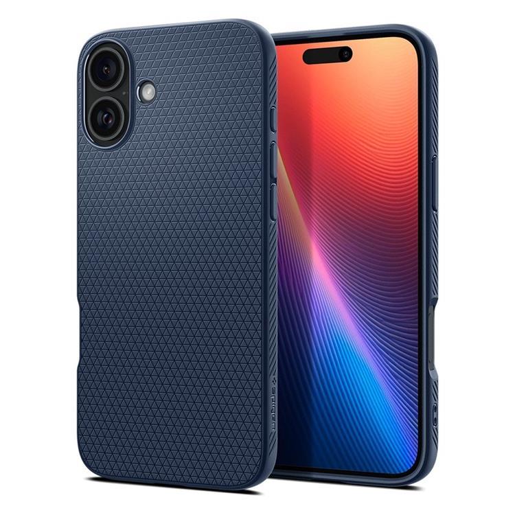 Spigen iPhone 16 Mobilskal Liquid Air - Marinblå | 2353 | AlltMobil