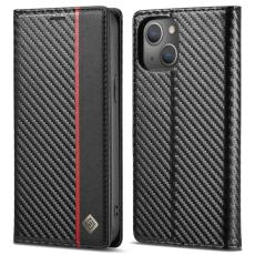 LC.imeeke - LC.IMEEKE iPhone 15 Pl&aring;nboksfodral i Konstl&auml;der - Vertikal Rand