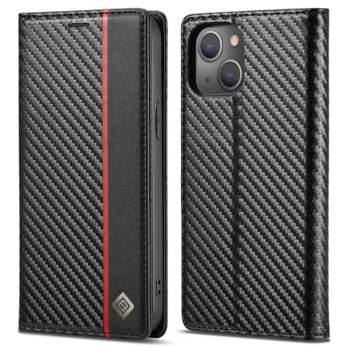 LC.imeeke - LC.IMEEKE iPhone 15 Plånboksfodral i Konstläder - Vertikal Rand