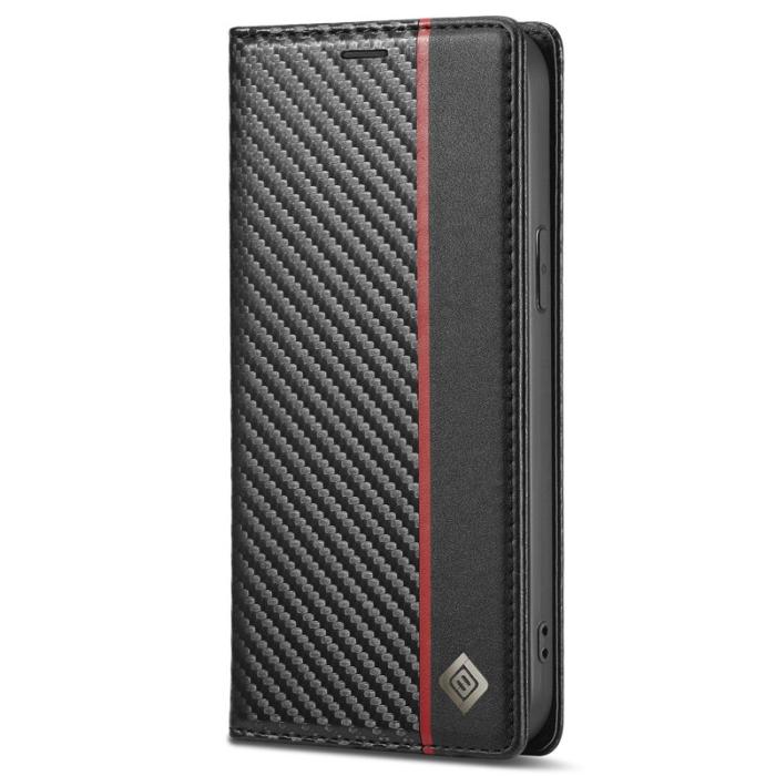 LC.imeeke - LC.IMEEKE iPhone 15 Plånboksfodral i Konstläder - Vertikal Rand