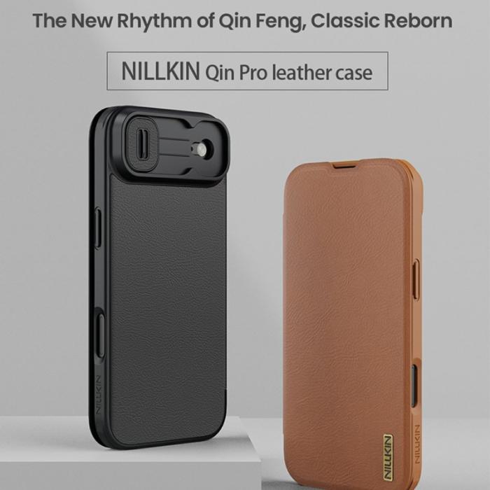 Nillkin - NILLKIN Qin Pro Series Mobilskal till iPhone Air med Kortfack - Brun