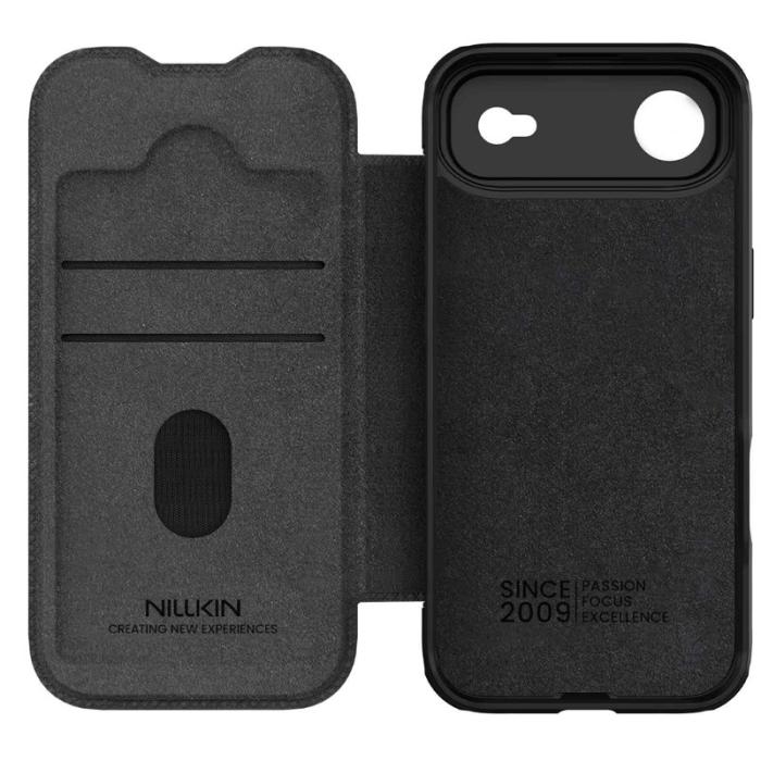 Nillkin - NILLKIN Qin Pro Series Mobilskal till iPhone Air med Kortfack - Svart