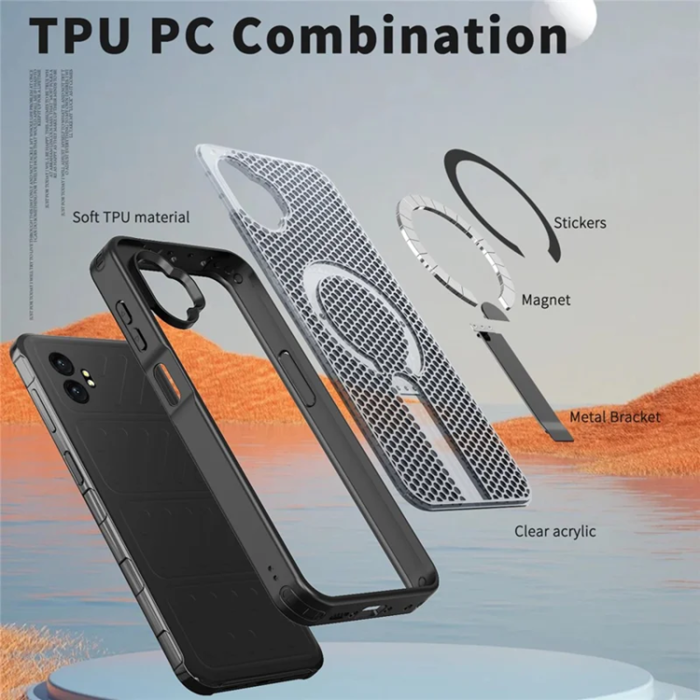 A-One Brand - Mobilskal till Galaxy XCover 7 Pro Magsafe Grid Texture