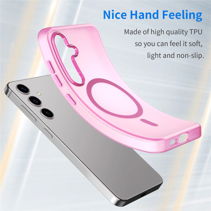 A-One Brand - Galaxy S25 Plus/S24 Plus Mobilskal MagSafe Frost - Rosa