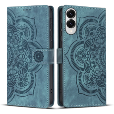 WANLONFENG - WANLONFENG Galaxy S25 Edge Plånboksfodral Mandala - Blå