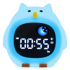 OEM - Väckarklocka med Nattlampa Cartoon Owl Tappkontroll JL-825