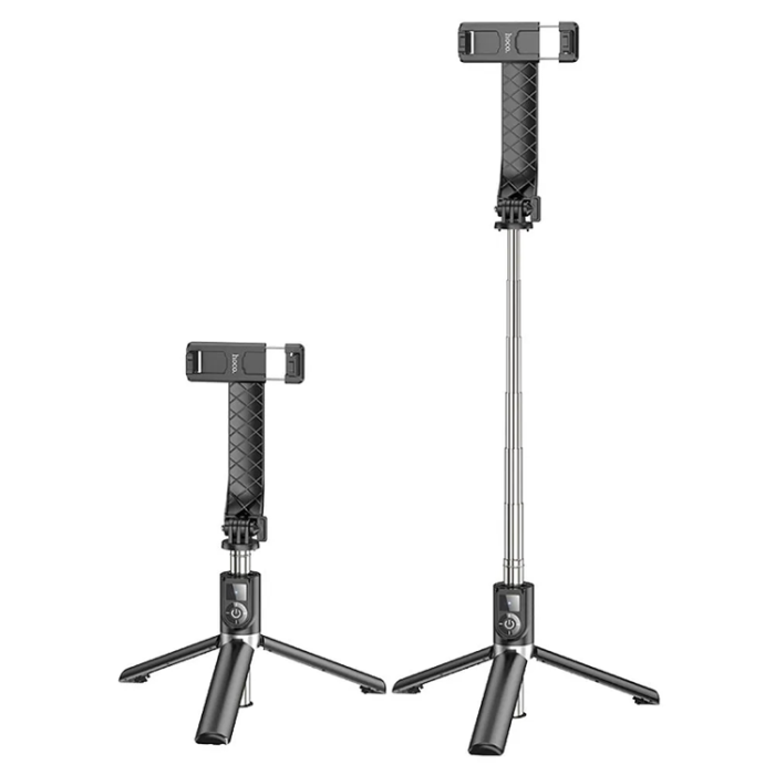 Hoco - HOCO selfie stick with bluetooth remote control tripod K20 black