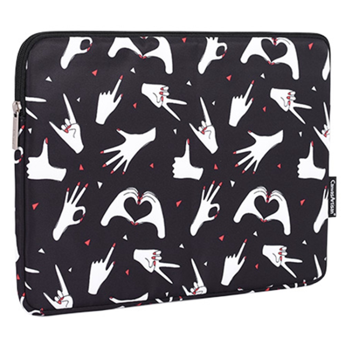 CANVASARTISAN - CANVASARTISAN Datorfodral 11'' Fingers Pattern H21-01 - Svart