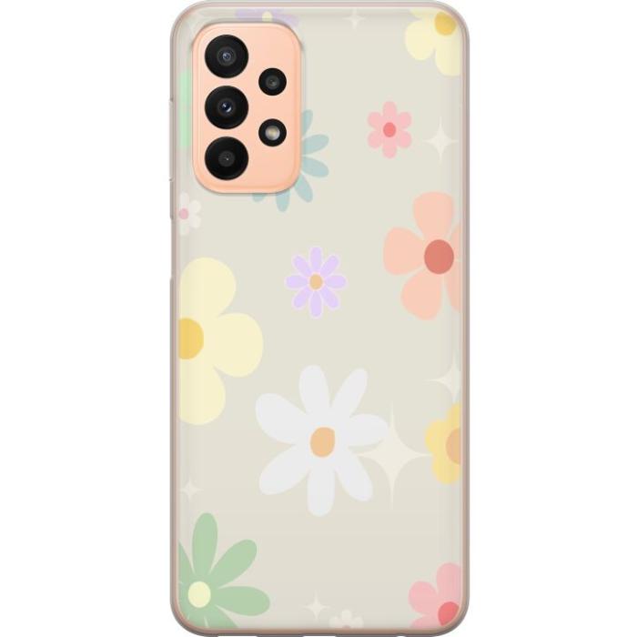 iSecrets - Mobilskal till Samsung Galaxy A23 med fejdande blommor