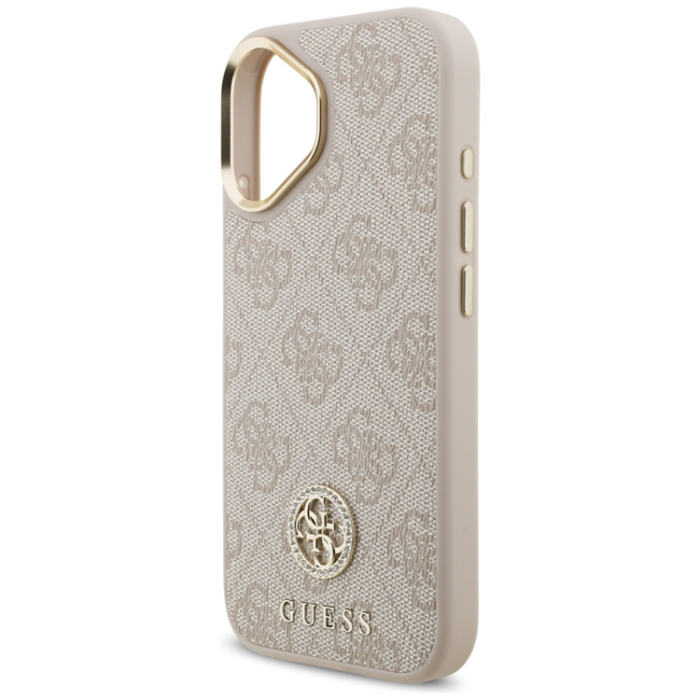 Guess - Guess iPhone 17 Mobilskal Magsafe Strass Logo - Rosa