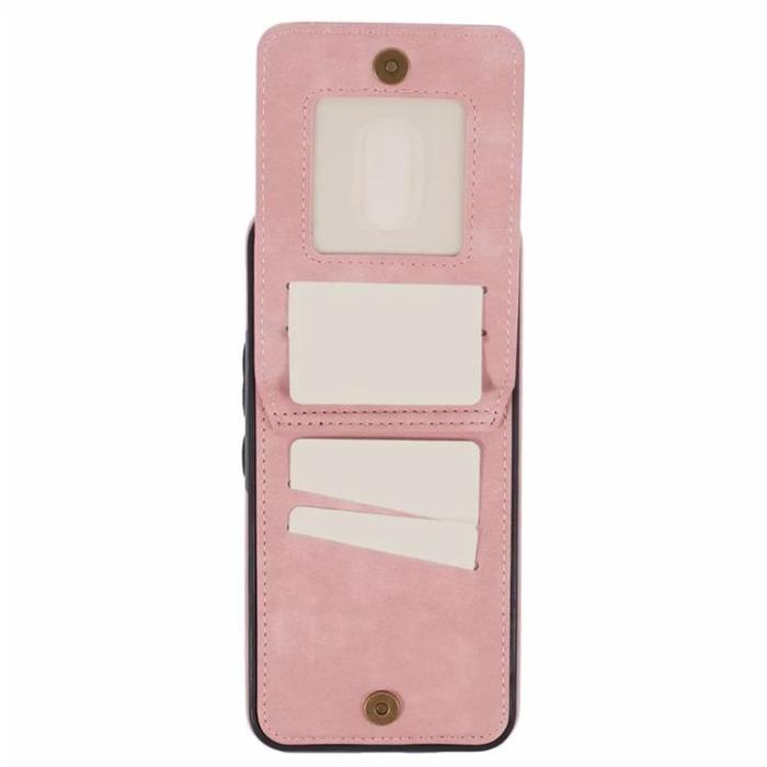 Taltech - Galaxy S24 Mobilskal Kickstand Korthållare - Rosa