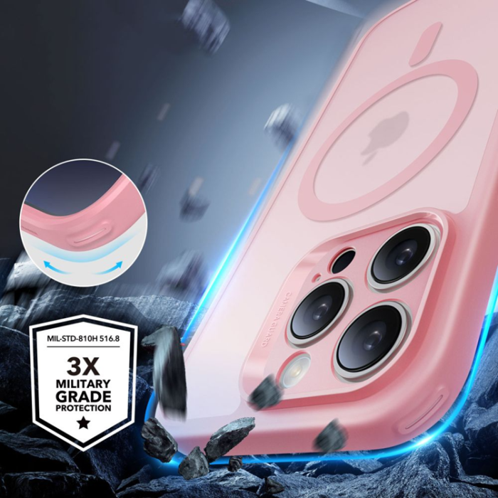 ESR - ESR iPhone 16 Pro Max Mobilskal Magsafe Classic Pro Set Halolock - Rosa