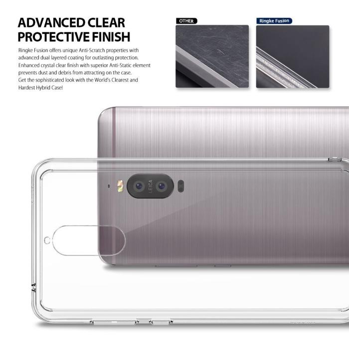 UTGATT5 - Ringke Fusion Shock Absorption Skal till Huawei Mate 9 Pro - Clear