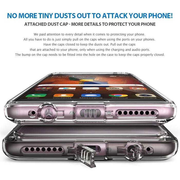 UTGATT5 - Ringke Fusion Shock Absorption Skal till Huawei Mate 9 Pro - Clear