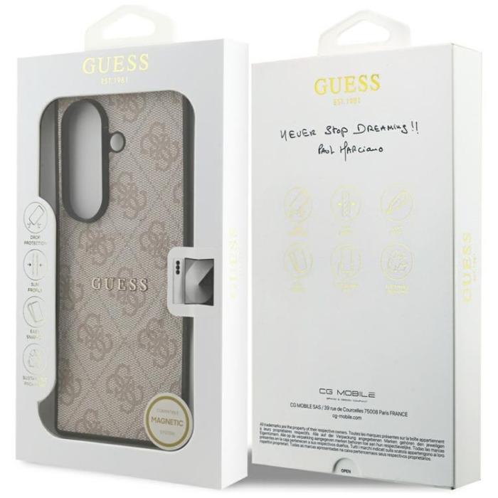 Guess - Guess Galaxy Z Fold 7 Mobilskal MagSafe 4G Classic - Rosa