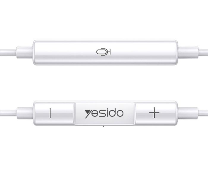 Yesido - Yesido Heavy Bass Pro In-ear hörlurar - Vit
