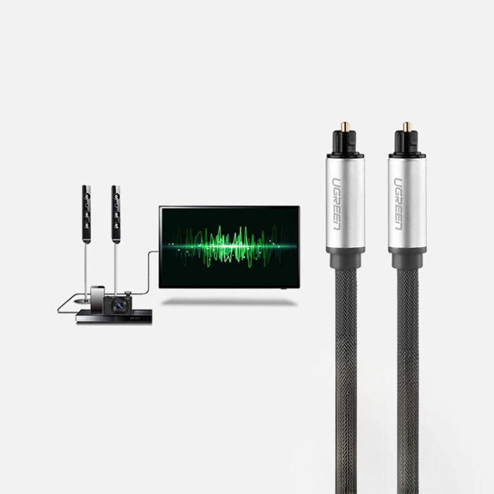 Ugreen - Ugreen Audio Optical Toslink/SPDIF 1m Kabel - Grå