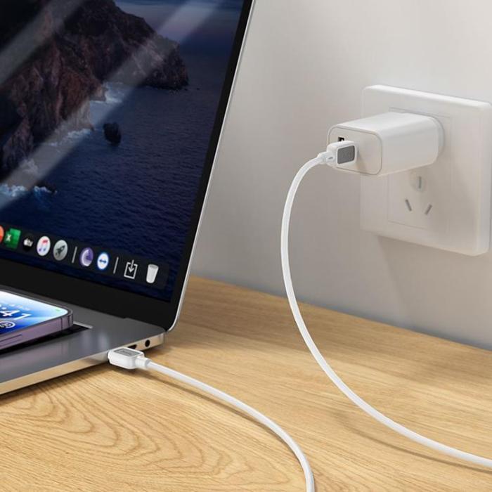 Hoco - Hoco USB-C - USB-C 60W 3A Kabel 1m X108 - Vit