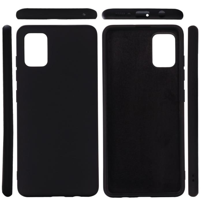 OEM - Flexible Liquid Silicone Mobilskal Samsung Galaxy A51 5G - Svart