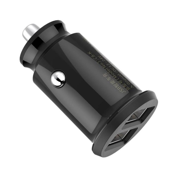 BASEUS - Baseus Grain Billaddare Mini Universal Smart 2x USB 3.1A Svart