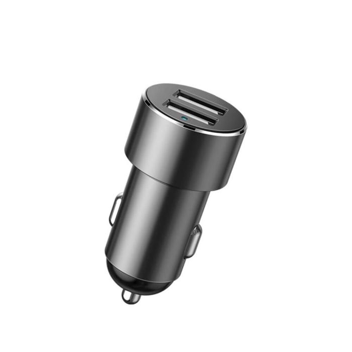 BASEUS - Baseus High Efficiency dual-cigarette tändare 80W USB 3.1A Svart
