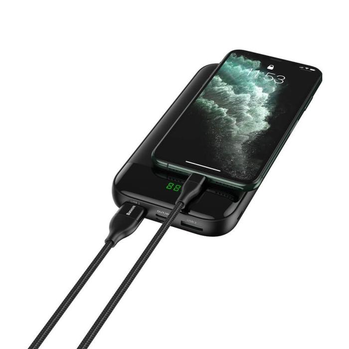UTGATT5 - Baseus Kabel USB/USB Type C PD 18W lightning 2A 1m Svart
