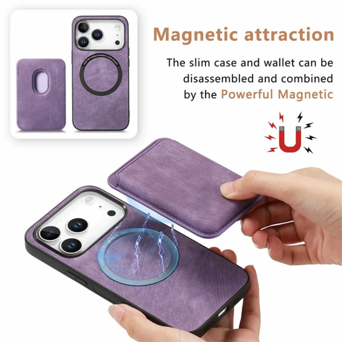 A-One Brand - iPhone 17 Pro Max Mobilskal Retro Detachable - Lila