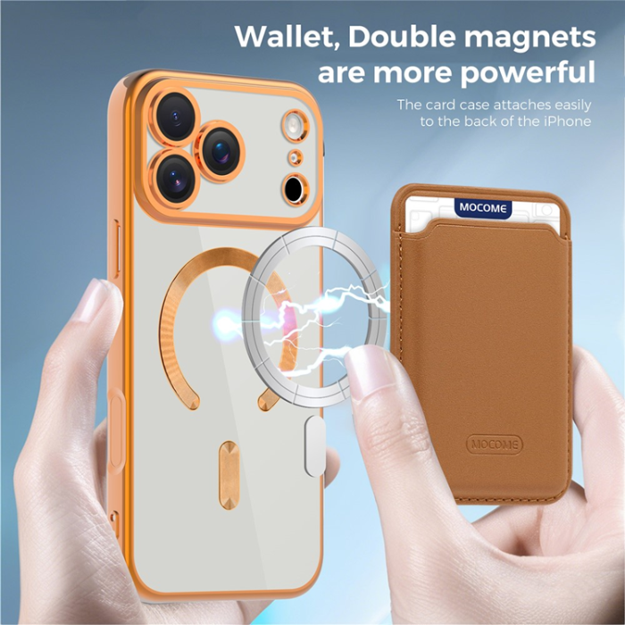 A-One Brand - iPhone 17 Pro Max Mobilskal MagSafe Korthållare TPU + PC