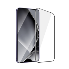 OEM - Galaxy S24 Härdat Glas Skärmskydd Metall Ram - Svart