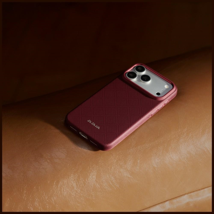 PITAKA - PITAKA Mobilskal till iPhone 18 Pro Max/17 Pro Max Magsafe Summa - Burgundy