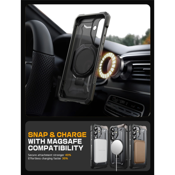 SupCase - SupCase Galaxy S25 FE Mobilskal Magsafe UB Grip - Svart