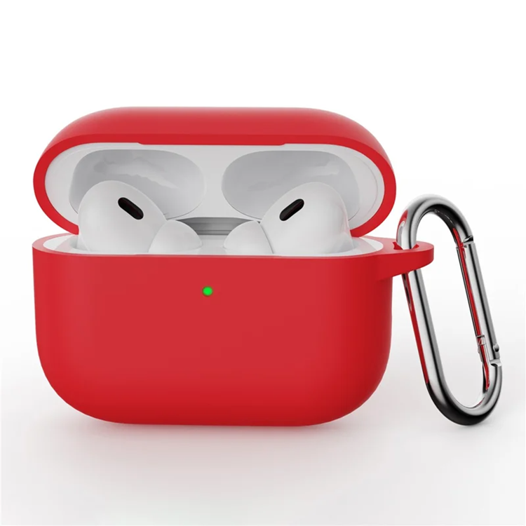 Airpods Pro 3 Mobilskal Silikon med Karbinhake - Röd | 2353 | AlltMobil