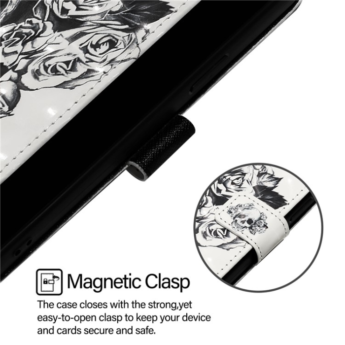 A-One Brand - iPhone 16 Pro Max Plånboksfodral Printing Pattern Med Rem