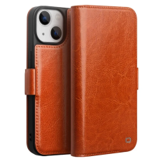 QIALINO - Qialino iPhone 14 Plånboksfodral Äkta Läder Magnetic Flip